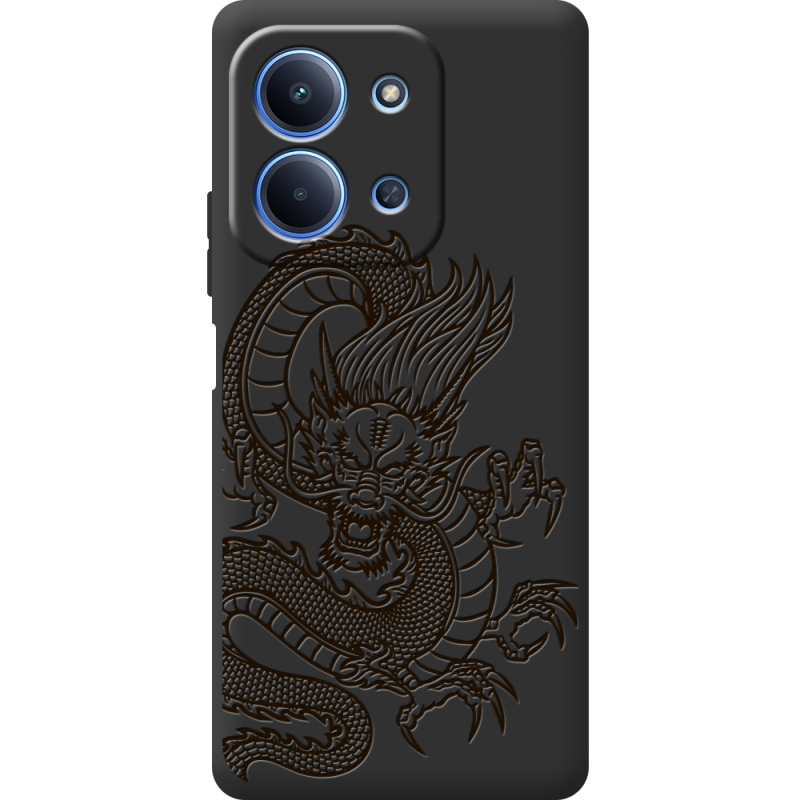 Чорний чохол BoxFace Poco C85 Chinese Dragon