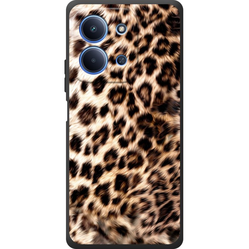 Чорний чохол BoxFace Poco C85 Леопардовий