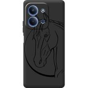 Чорний чохол BoxFace Poco C85 Horse