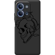 Чорний чохол BoxFace Poco C85 Skull and Roses