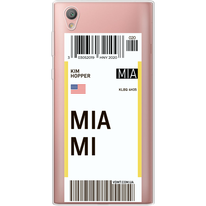 Прозрачный чехол Uprint Sony Xperia L1 G3312  Ticket Miami