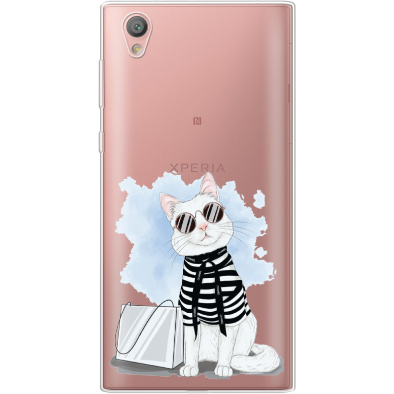 Прозрачный чехол Uprint Sony Xperia L1 G3312  Cat Style