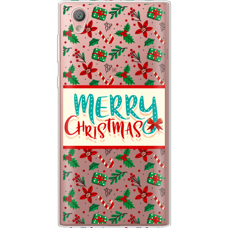 Прозрачный чехол Uprint Sony Xperia L1 G3312  Vintage Christmas Pattern
