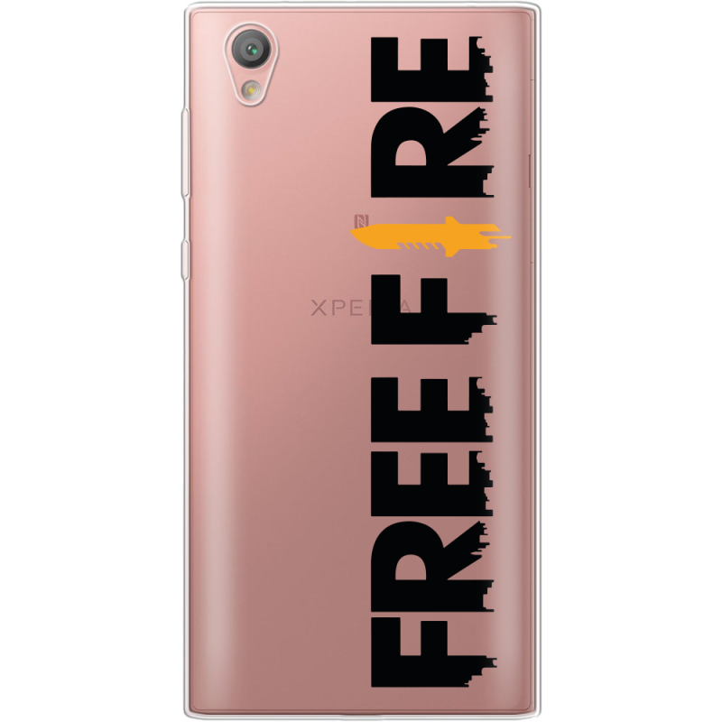Прозрачный чехол Uprint Sony Xperia L1 G3312  Free Fire Black Logo