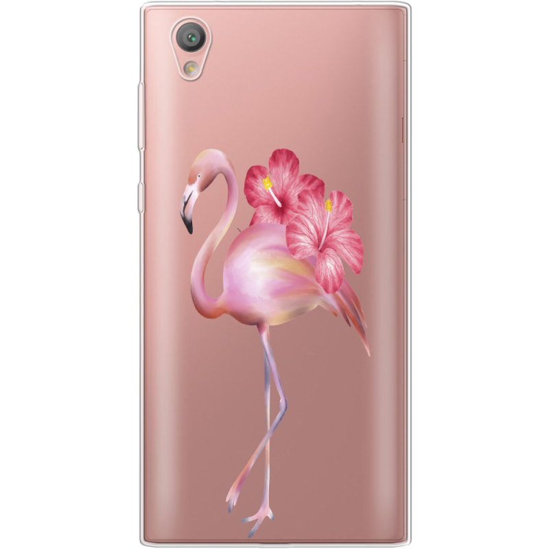 Прозрачный чехол Uprint Sony Xperia L1 G3312  Floral Flamingo