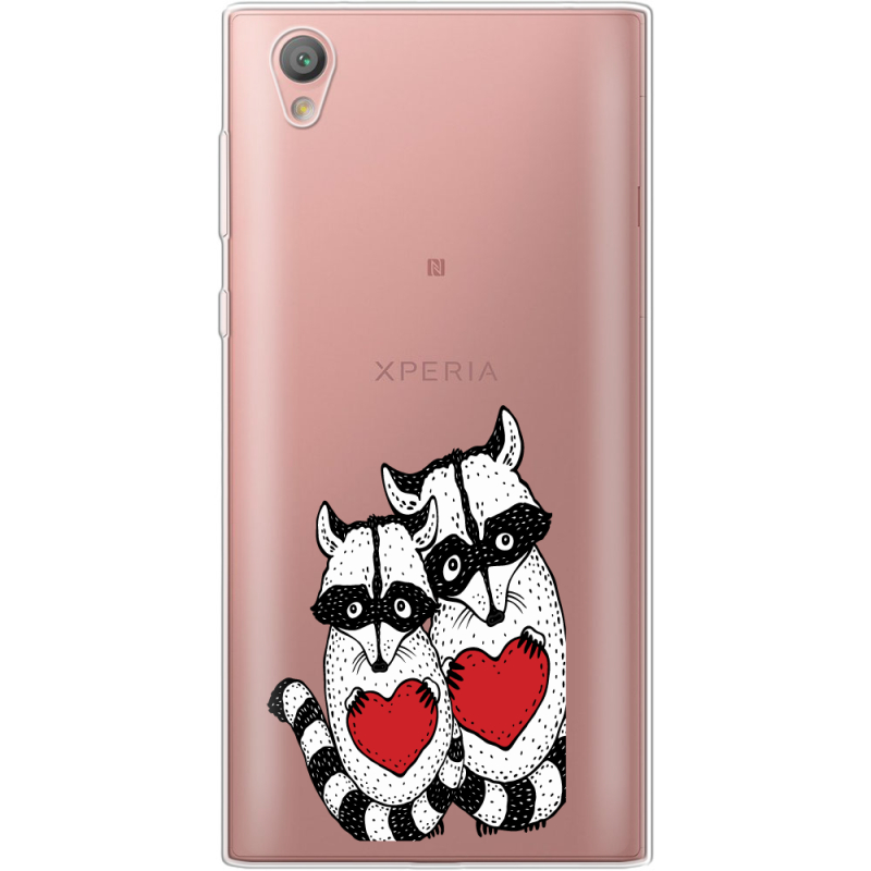 Прозрачный чехол Uprint Sony Xperia L1 G3312  Raccoons in love