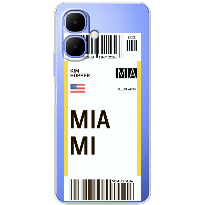 Прозорий чохол BoxFace Infinix Smart 10 Ticket Miami