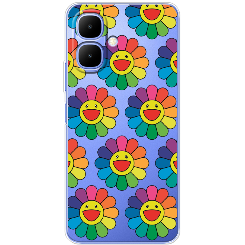 Прозорий чохол BoxFace Infinix Smart 10 Hippie Flowers
