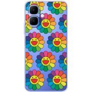 Прозорий чохол BoxFace Infinix Smart 10 Hippie Flowers