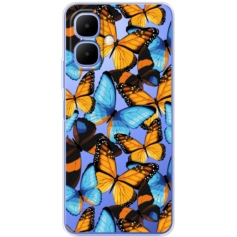 Прозорий чохол BoxFace Infinix Smart 10 Butterfly Morpho
