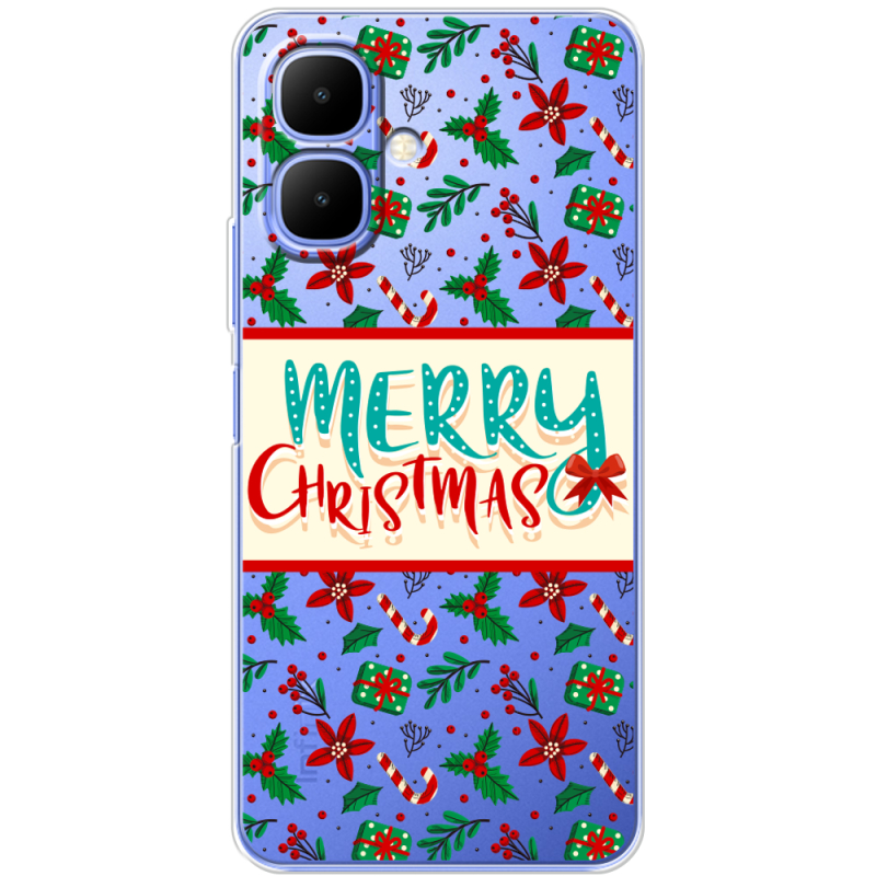 Прозорий чохол BoxFace Infinix Smart 10 Vintage Christmas Pattern