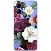 Прозорий чохол BoxFace Infinix Smart 10 Floral Dark Dreams