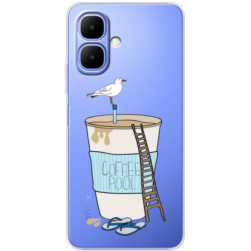 Прозорий чохол BoxFace Infinix Smart 10 Segull in Cofee Pool