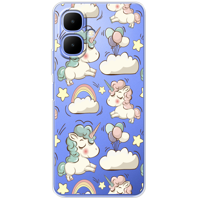 Прозорий чохол BoxFace Infinix Smart 10 Unicorns