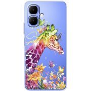 Прозорий чохол BoxFace Infinix Smart 10 Colorful Giraffe