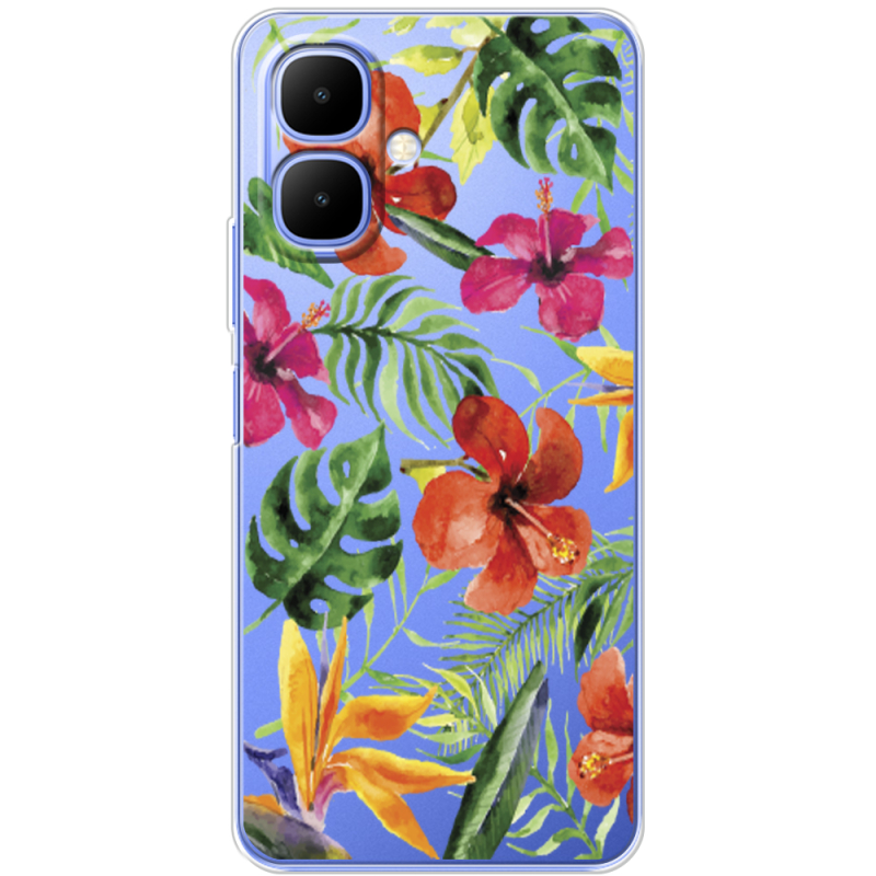 Прозорий чохол BoxFace Infinix Smart 10 Tropical Flowers