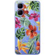 Прозорий чохол BoxFace Infinix Smart 10 Tropical Flowers