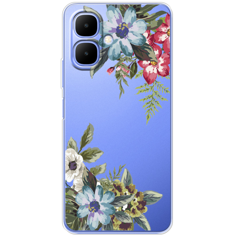 Прозорий чохол BoxFace Infinix Smart 10 Floral