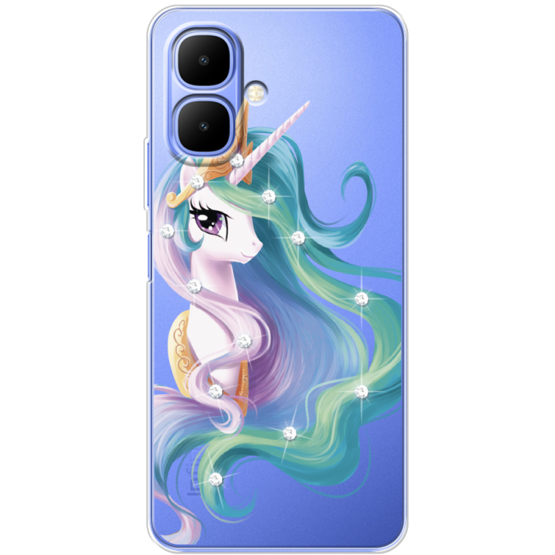Чохол зі стразами Infinix Smart 10 Unicorn Queen