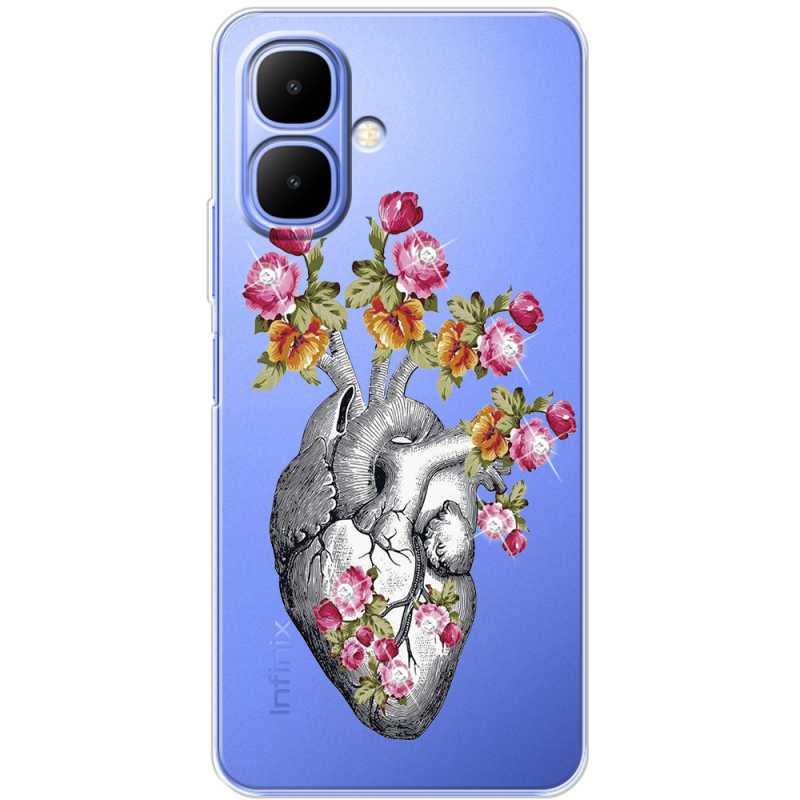Чохол зі стразами Infinix Smart 10 Heart