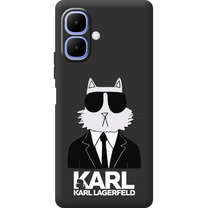 Чорний чохол BoxFace Infinix Smart 10 Cat in Black