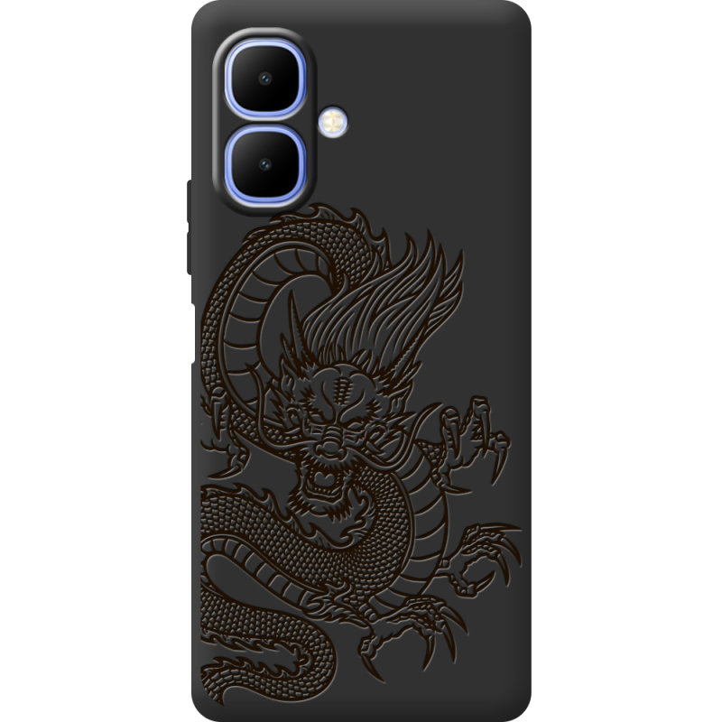 Чорний чохол BoxFace Infinix Smart 10 Chinese Dragon