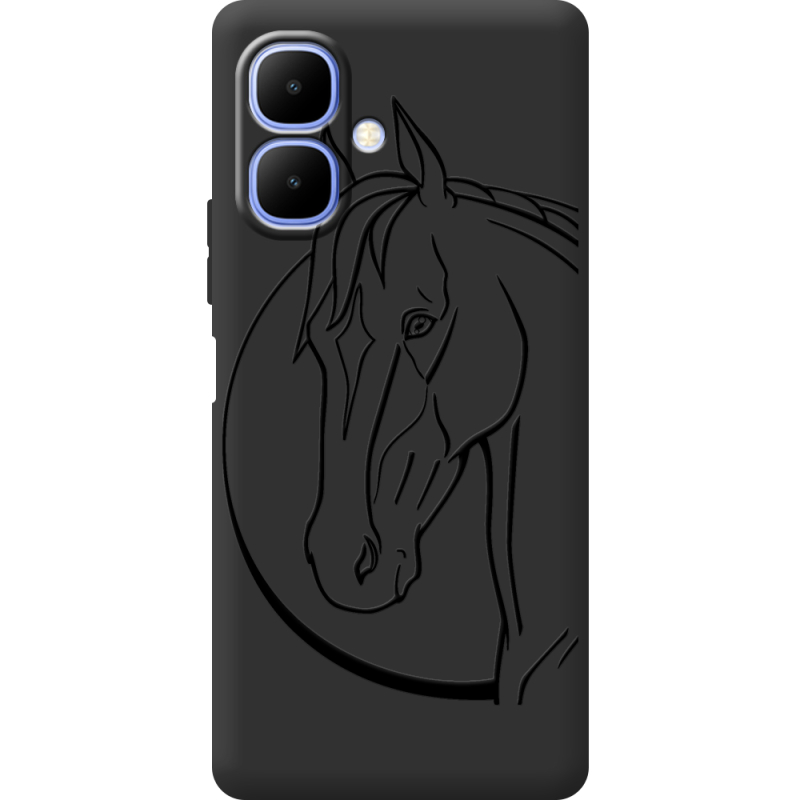 Чорний чохол BoxFace Infinix Smart 10 Horse