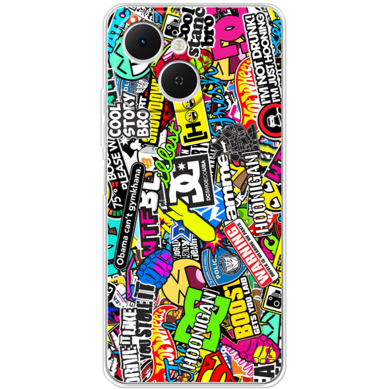 Чохол BoxFace Tecno Spark 40C Multicolored Inscriptions