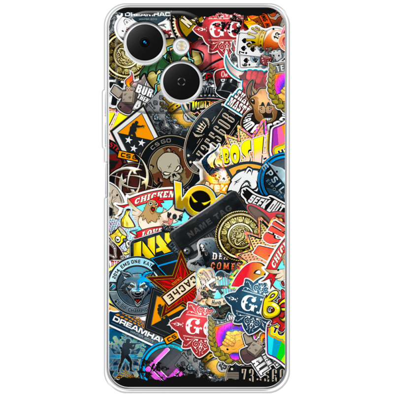 Чохол BoxFace Tecno Spark 40C CS:Go Stickerbombing