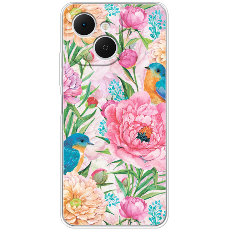 Чохол BoxFace Tecno Spark 40C Birds in Flowers