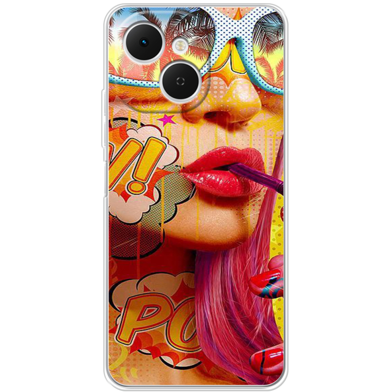 Чохол BoxFace Tecno Spark 40C Yellow Girl Pop Art