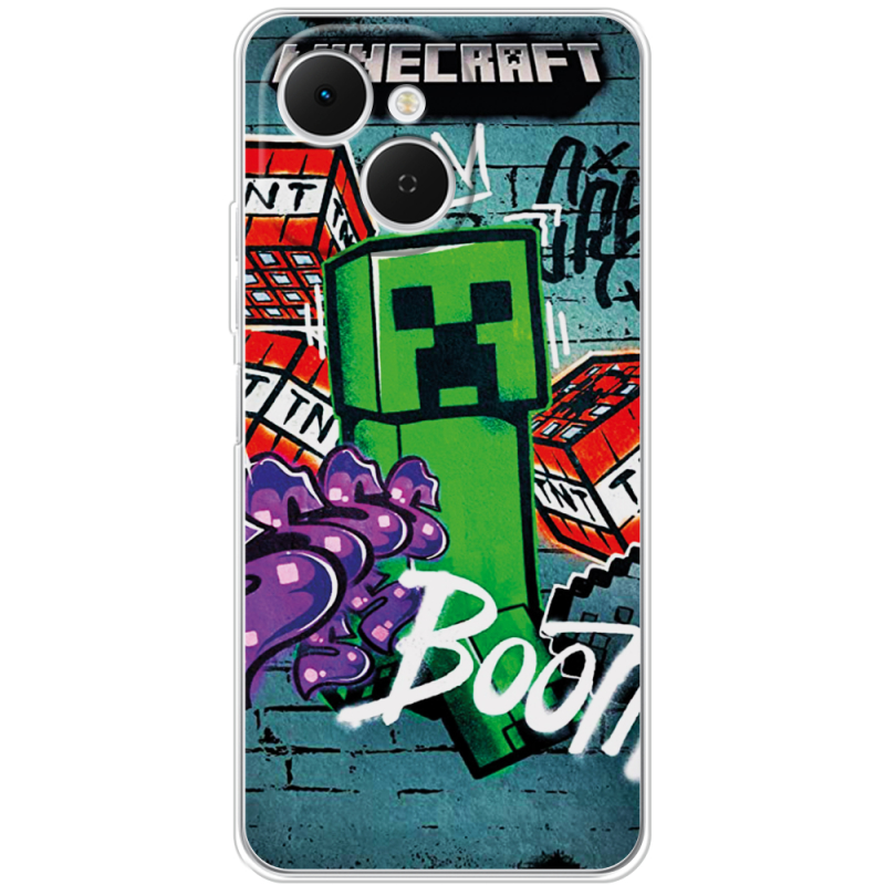 Чохол BoxFace Tecno Spark 40C Minecraft Graffiti