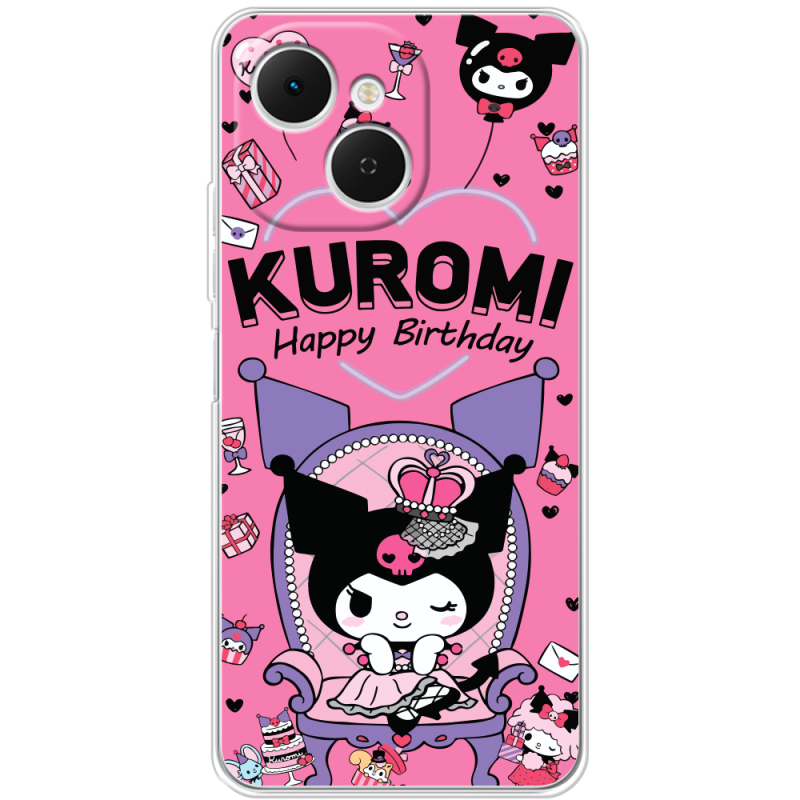 Чохол BoxFace Tecno Spark 40C День народження Kuromi