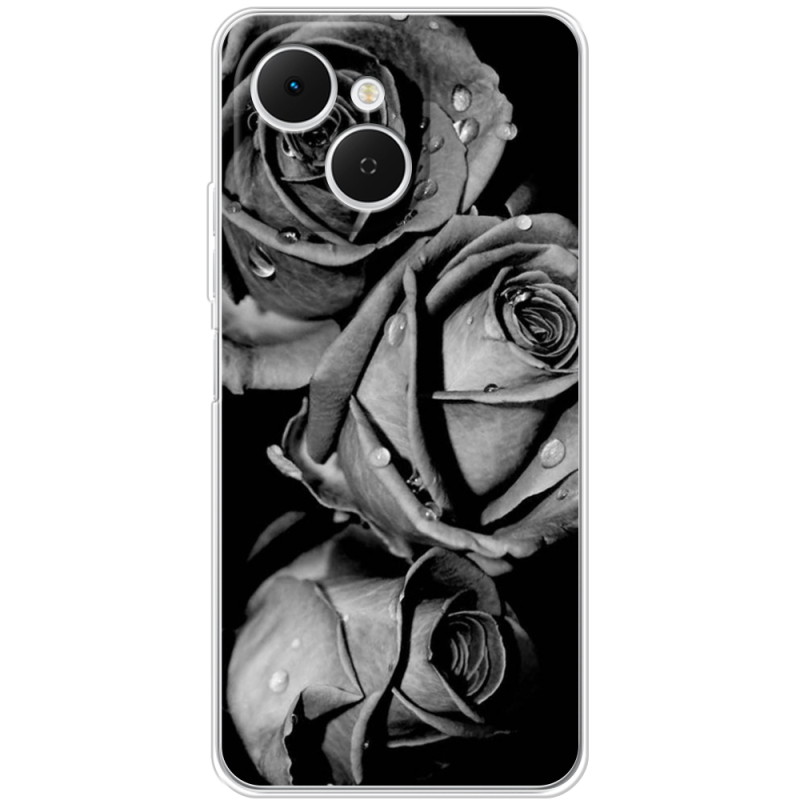 Чохол BoxFace Tecno Spark 40C Black and White Roses