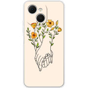 Чохол BoxFace Tecno Spark 40C Flower Hands