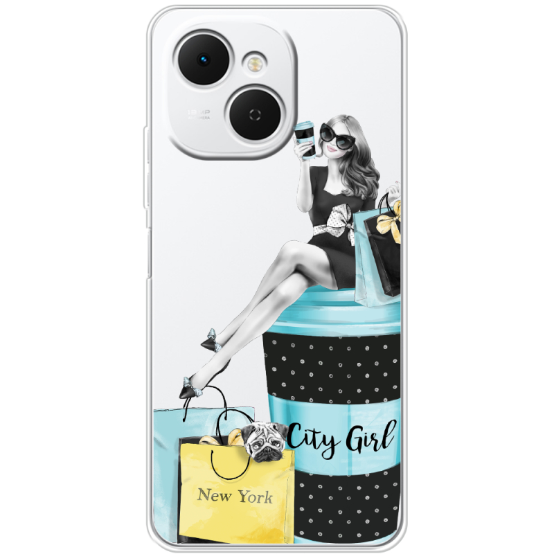 Прозорий чохол BoxFace Tecno Spark 40C City Girl