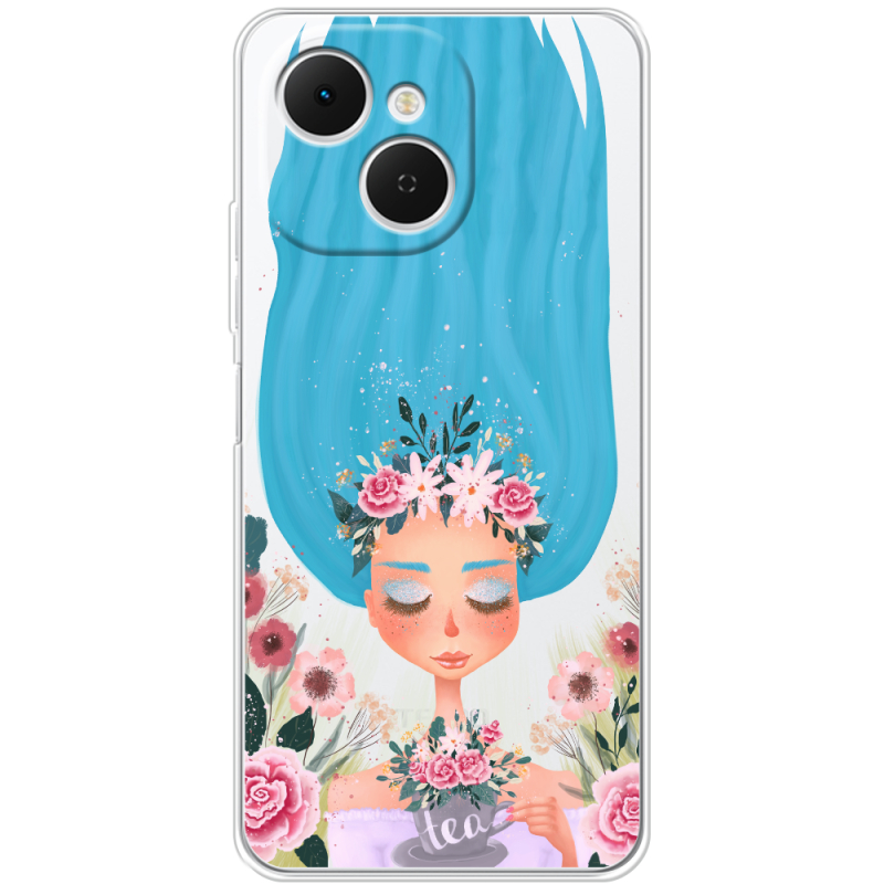 Прозорий чохол BoxFace Tecno Spark 40C Blue Hair