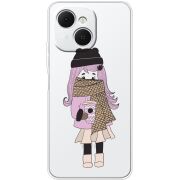 Прозорий чохол BoxFace Tecno Spark 40C Winter Morning Girl