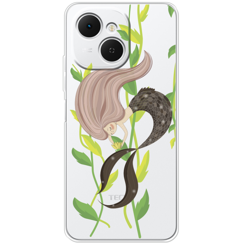 Прозорий чохол BoxFace Tecno Spark 40C Cute Mermaid