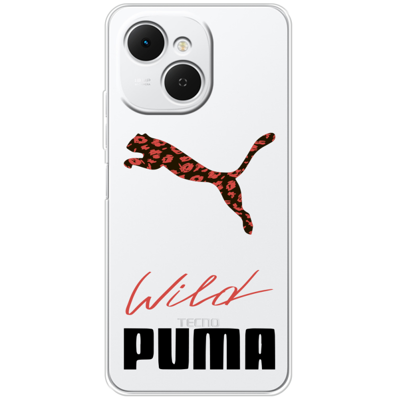 Прозорий чохол BoxFace Tecno Spark 40C Wild Cat