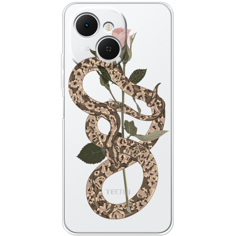 Прозорий чохол BoxFace Tecno Spark 40C Glamor Snake
