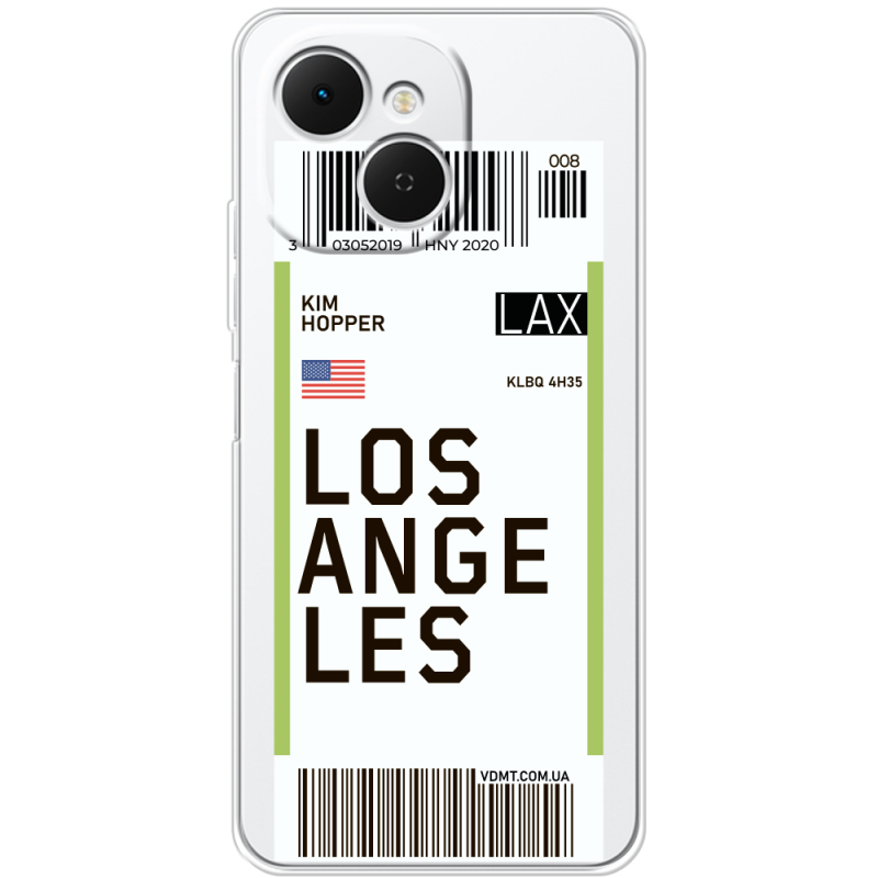 Прозорий чохол BoxFace Tecno Spark 40C Ticket Los Angeles