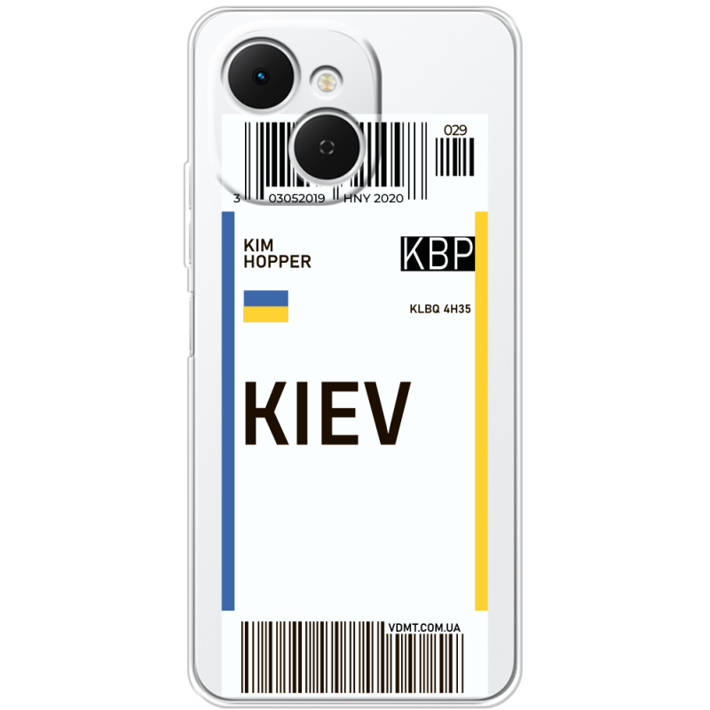 Прозорий чохол BoxFace Tecno Spark 40C Ticket Kiev