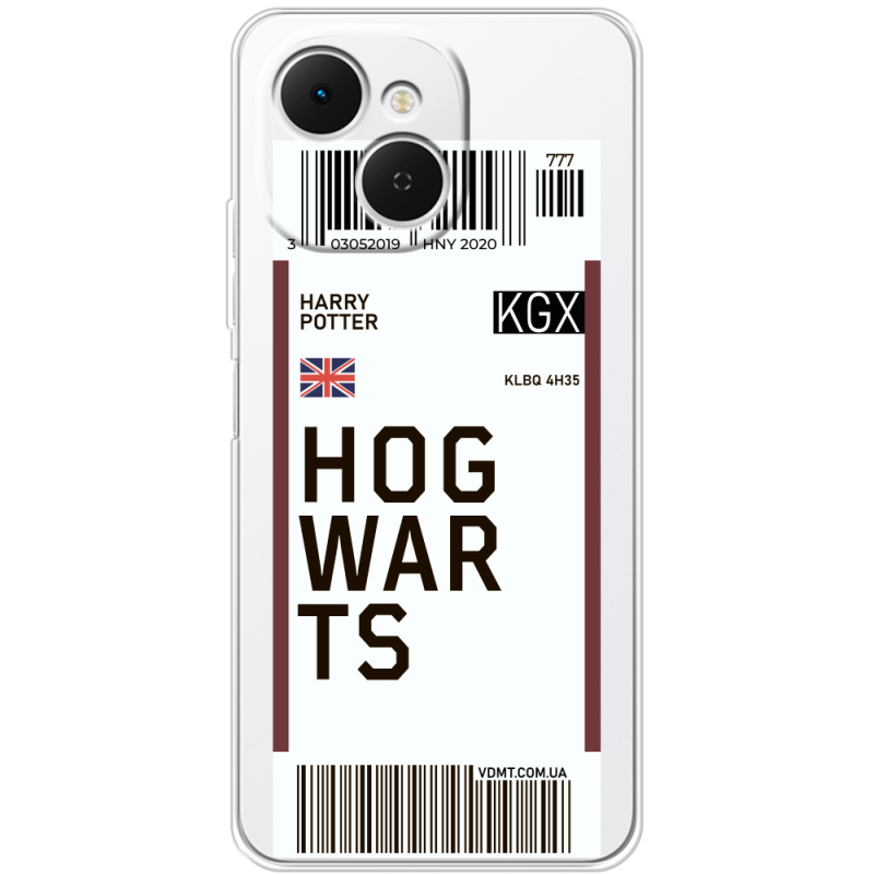 Прозорий чохол BoxFace Tecno Spark 40C Ticket Hogwarts