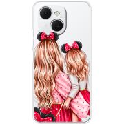 Прозорий чохол BoxFace Tecno Spark 40C Mouse Girls