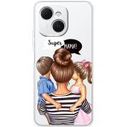 Прозорий чохол BoxFace Tecno Spark 40C Super Mama