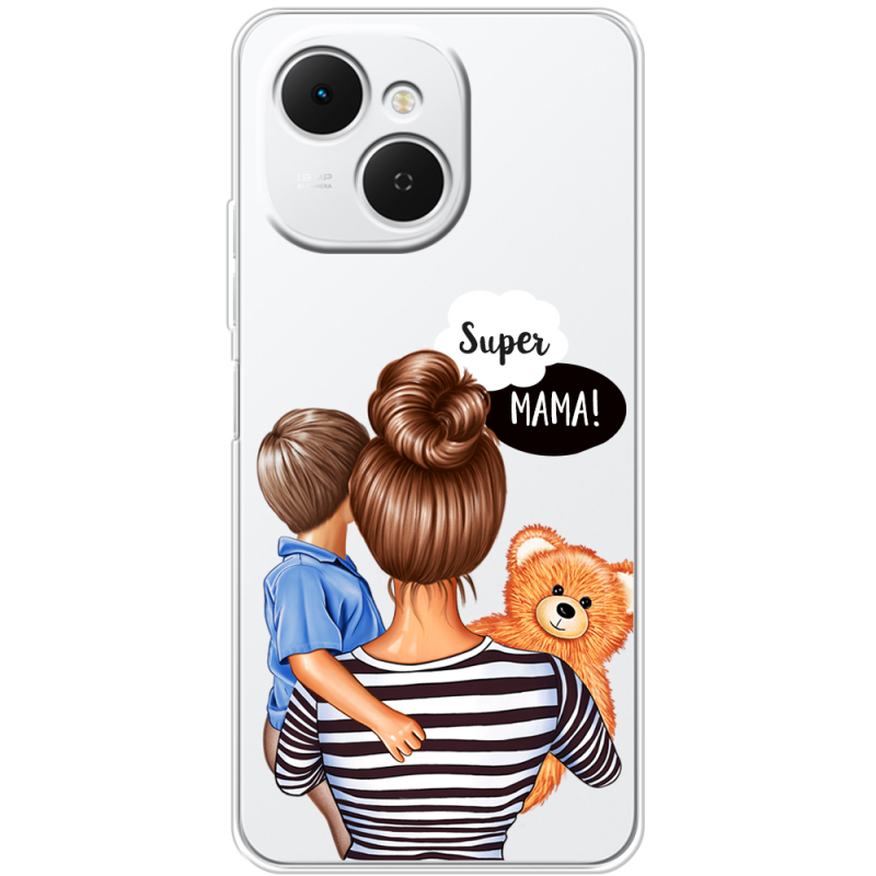 Прозорий чохол BoxFace Tecno Spark 40C Super Mama and Son