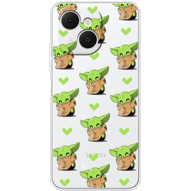 Прозорий чохол BoxFace Tecno Spark 40C Pattern Baby Yoda