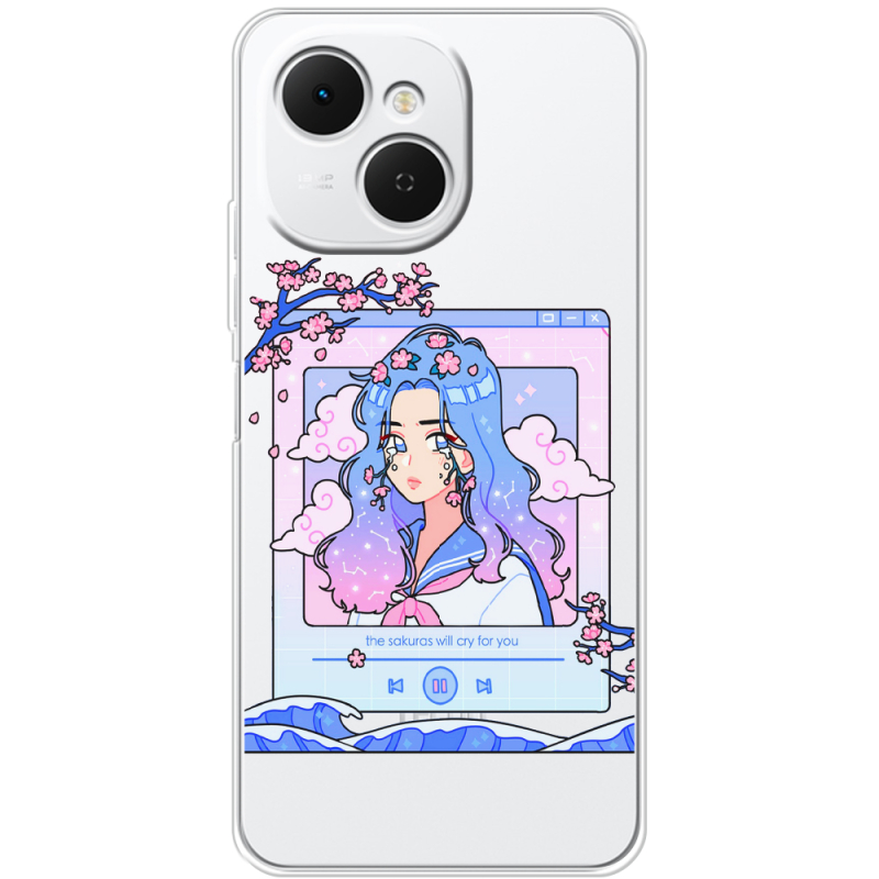 Прозорий чохол BoxFace Tecno Spark 40C The Sakuras Will Cry For You