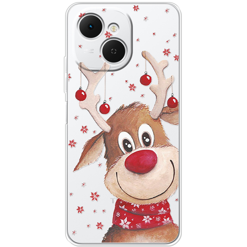 Прозорий чохол BoxFace Tecno Spark 40C Winter Deer